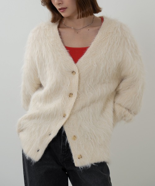 shaggy knit cardigan（シャギーニットカーディガン）（カーディガン