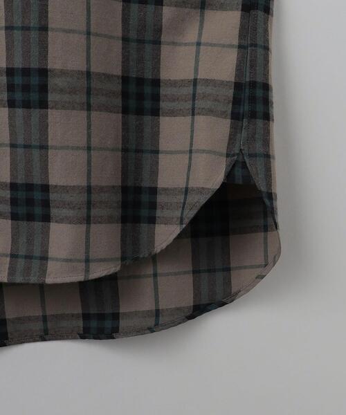 6（ロク）の「＜6(ROKU)＞毛コットン チェックシャツ（シャツ/ブラウス