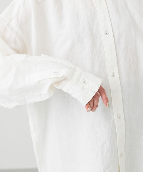 かぐれ（カグレ）の「『ユニセックス』コットンリネンビッグシャツ