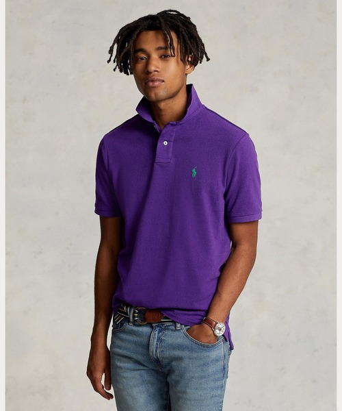 カスタム スリム フィット メッシュ ポロシャツ（ポロシャツ）｜POLO