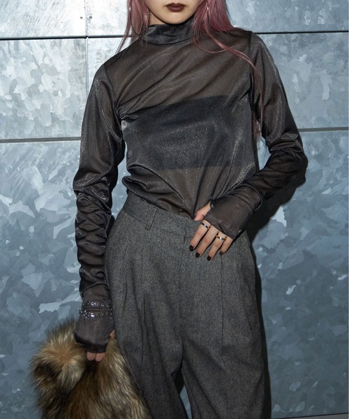 JOSE MOON（ジョゼムーン）の「SHINY SHEER TOPS/シャイニーシアー