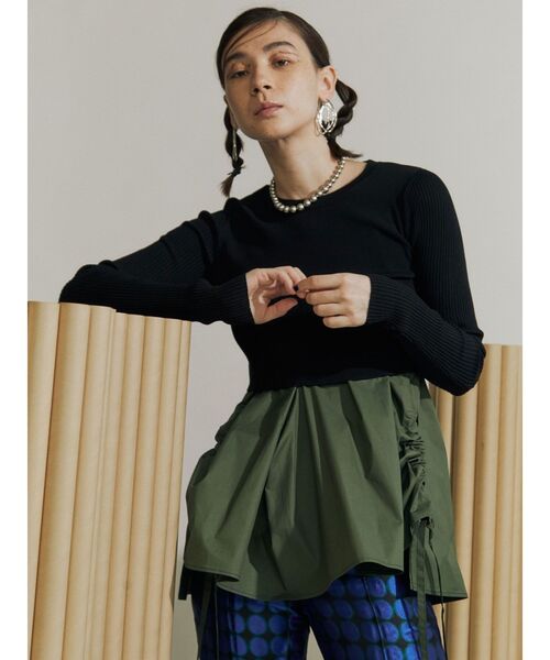 UN3D.（アンスリード）の「ウェーブラインギャザーキャミソール