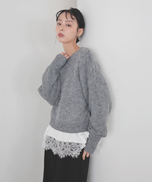 セール】モヘアシャギーニットプルオーバー（ニット/セーター）｜LIAN