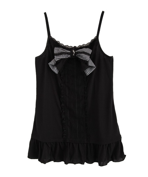 axes femme（アクシーズファム）の「ストライプビッグリボンキャミ