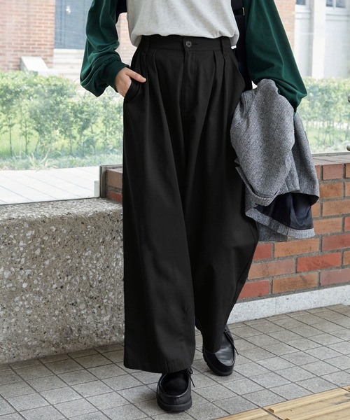 ハイウエストタックワイドバルーンチノパン MONO-MART LADY'S│MONO