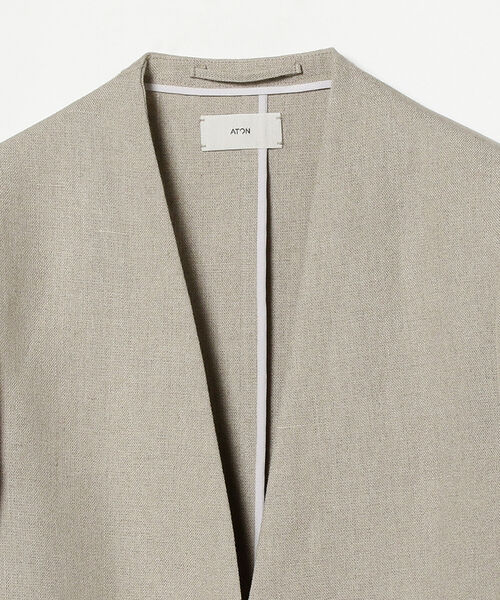ATON（エイトン）の「ATON / リネン オックスフォード ノーカラー