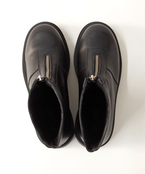 PUPE（プーペ）の「PUPE（プーペ） / フロントジップ ショートブーツ