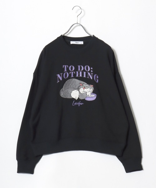 Disney（ディズニー）キャラクター刺繍スウェットトレーナー