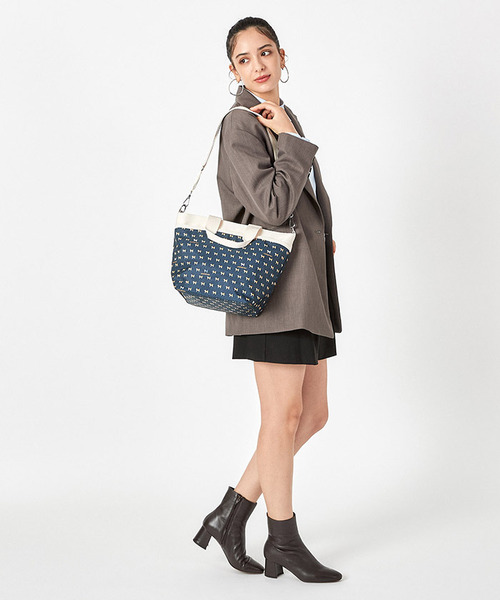 LeSportsac（レスポートサック）の「BUCKET TOTE デニムシバピクセル