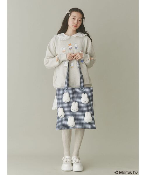 merry jenny（メリージェニー）の「ギンガムもこもこmiffyトート