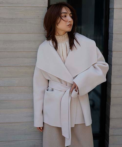 FRAY I.D（フレイアイディー）の「2wayフードショートリバーコート