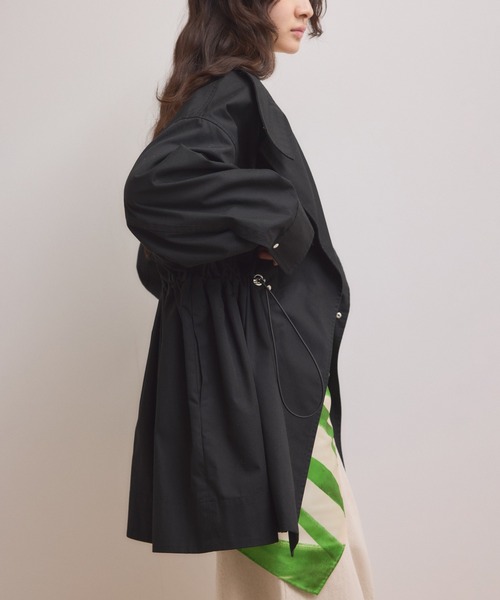 WEB限定】・【サステナブル】スタンドカラーハーフモッズコート