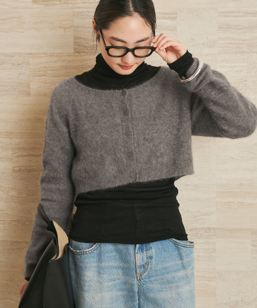 セール】Light Fur Short カーディガン（カーディガン/ボレロ）｜Plage