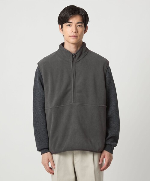 セール】＜GOAT＞フリース ハーフジップ ベスト（ベスト）｜green