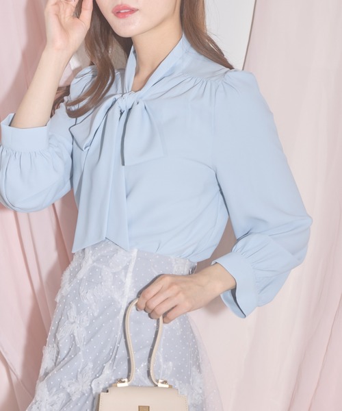 ZOZO限定再販】ボウタイりぼん長袖ブラウス（シャツ/ブラウス）｜tocco