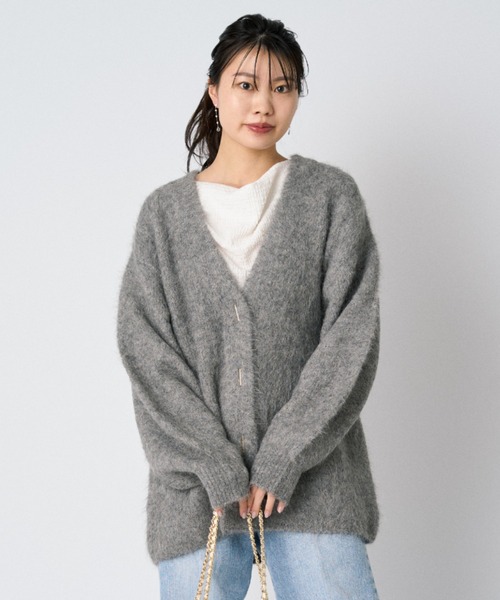 CELFORD（セルフォード）の「ヘアリーミディ丈カーディガン