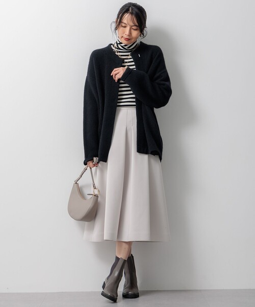 CLASSY.11月号掲載/洗える】ラクーンブレンドダブルフェイス ニット