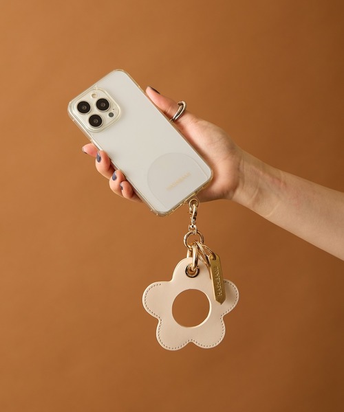 HASHIBAMI】フラワー型チャーム&スマホハンドストラップ（キーホルダー