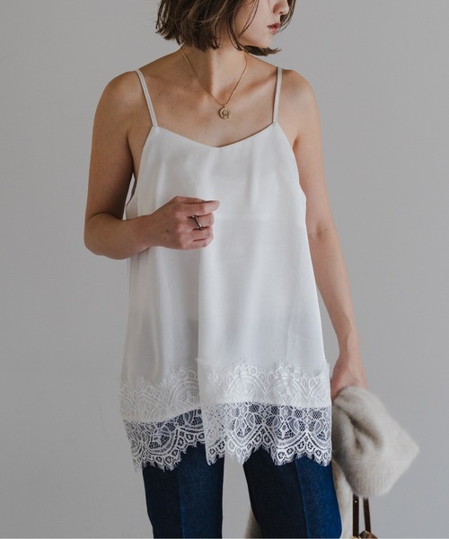 Bonjour Sagan（ボンジュールサガン）の「レーストリムキャミソール