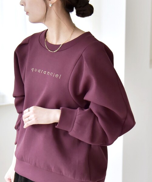 セール】quaranciel:〈洗濯機可能〉スタッズ ロゴ ダンボール