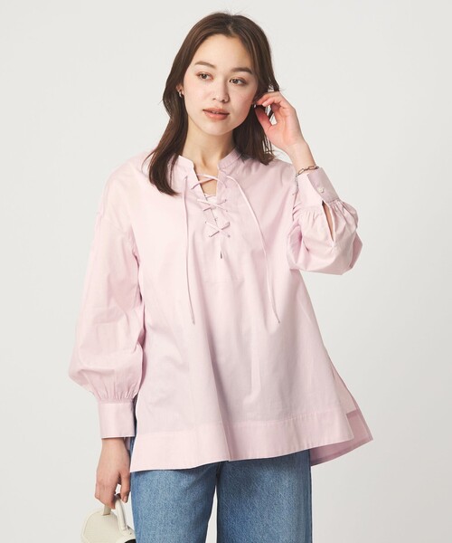 レースアップ ブラウス（シャツ/ブラウス）｜green label relaxing