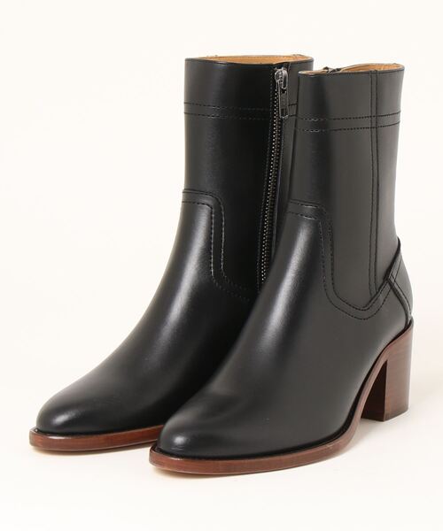 中古】APC アーペーセー サイドジップ ブーツ 黒 41 27cm A.P.C.