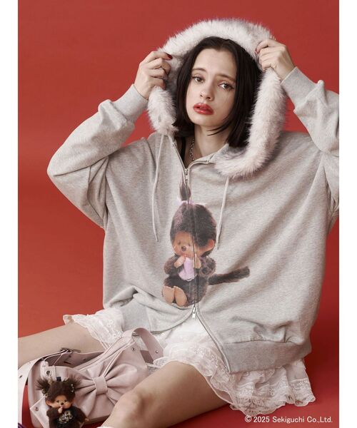 jouetie（ジュエティ）の「【monchhichi×jouetie】ファードッキングZIP