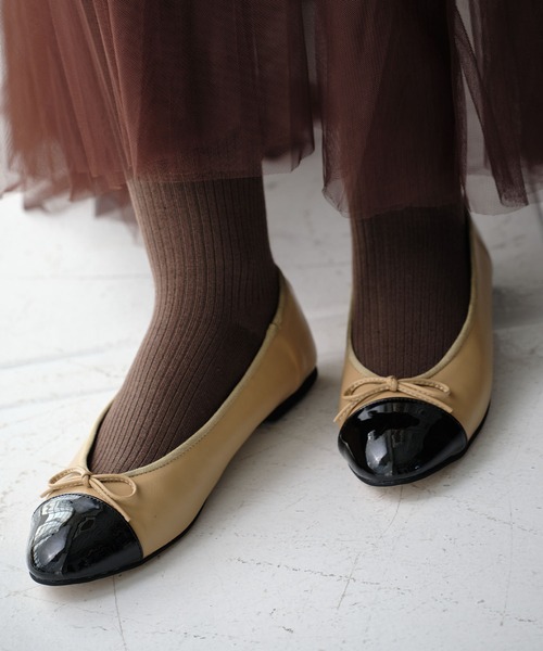 バイカラーフラットバレエシューズ（バレエシューズ）｜ZAKKA-BOX