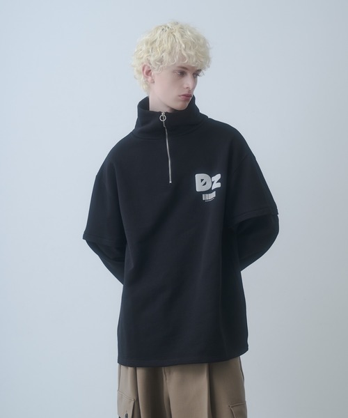 セール】Half zip high neck sweat - ハーフジップハイネック