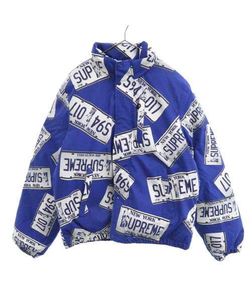 ブランド古着】ライセンスプレート総柄ダウンジャケット（ダウン