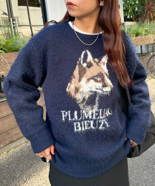 WEB限定】アソートアニマルジャガードニット《ユニセックス》（ニット