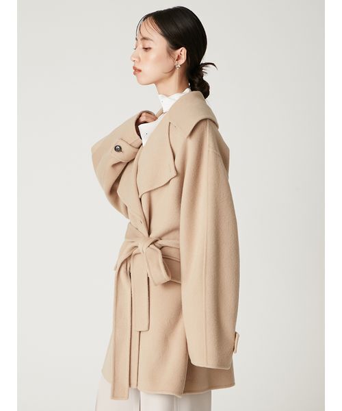 FRAY I.D（フレイアイディー）の「ウールリバーミドルAラインコート