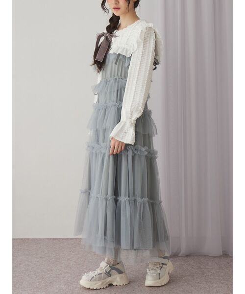 チュールドロストロングワンピース（ワンピース）｜merry jenny