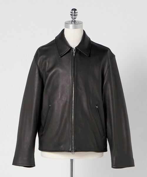 LOEFF＞ ラムレザー バイカー ジャケット UNISEX（ライダース