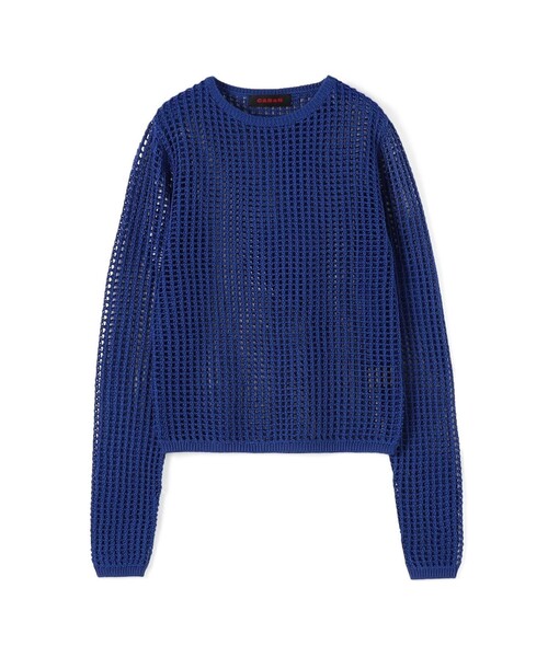 コットンメッシュ クルーネックプルオーバー（ニット/セーター