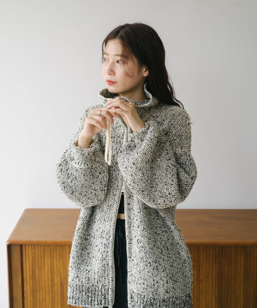 Kastane（カスタネ）の「*【ダブルジップ】MIXハイネックZIPニット