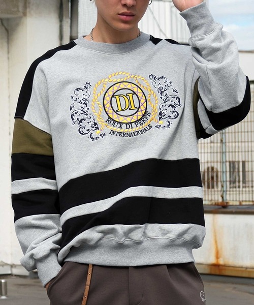 ROUXDI PERFE ルゥディパフィー]フロント刺繍復刻デザイントレーナー