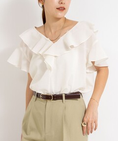 Lily Shawl Peplum Top（Tシャツ/カットソー）｜Her lip to（ハー