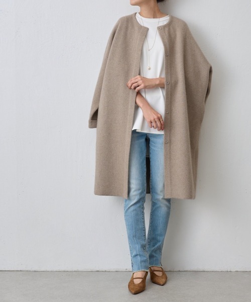 BEARDSLEY（ビアズリー）の「ニットコートロング（ノーカラーコート