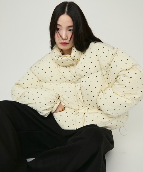 Flower Dot Short Padding Jacket / フラワードットショートパディング