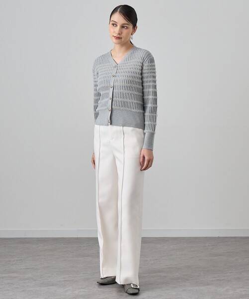 ANAYI（アナイ）の「フェザーボーダー カーディガン（カーディガン