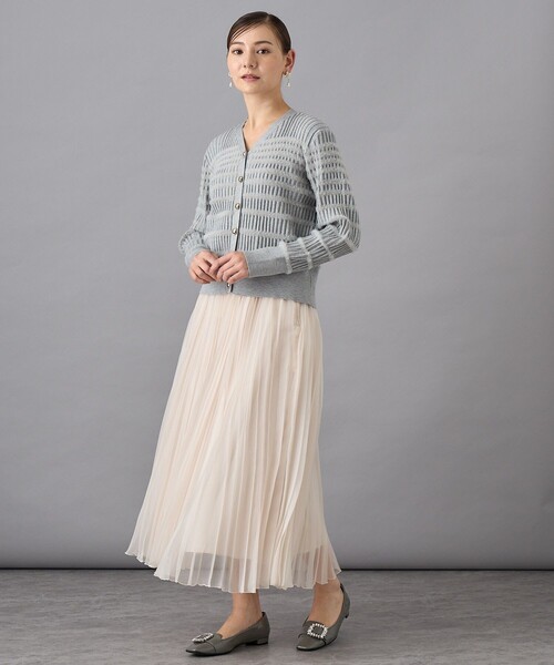 ANAYI（アナイ）の「フェザーボーダー カーディガン（カーディガン