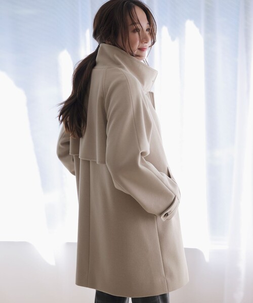 ウールライクスタンドカラー ミドルコート（その他アウター）｜ANY SIS