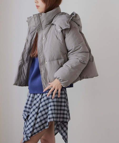 HYOD フード付きダウンジャケット グレー プロダクト ラインナップ