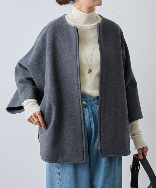 BEARDSLEY（ビアズリー）の「ウールポンチョコート（その他アウター