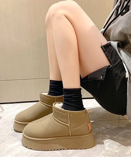 セール】厚底ショートムートンブーツ（ブーツ）｜SHEENA（シーナ）の