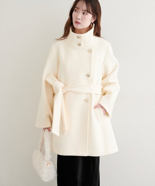 セール】〈ako〉スタンドカラーミドル丈コート（その他アウター
