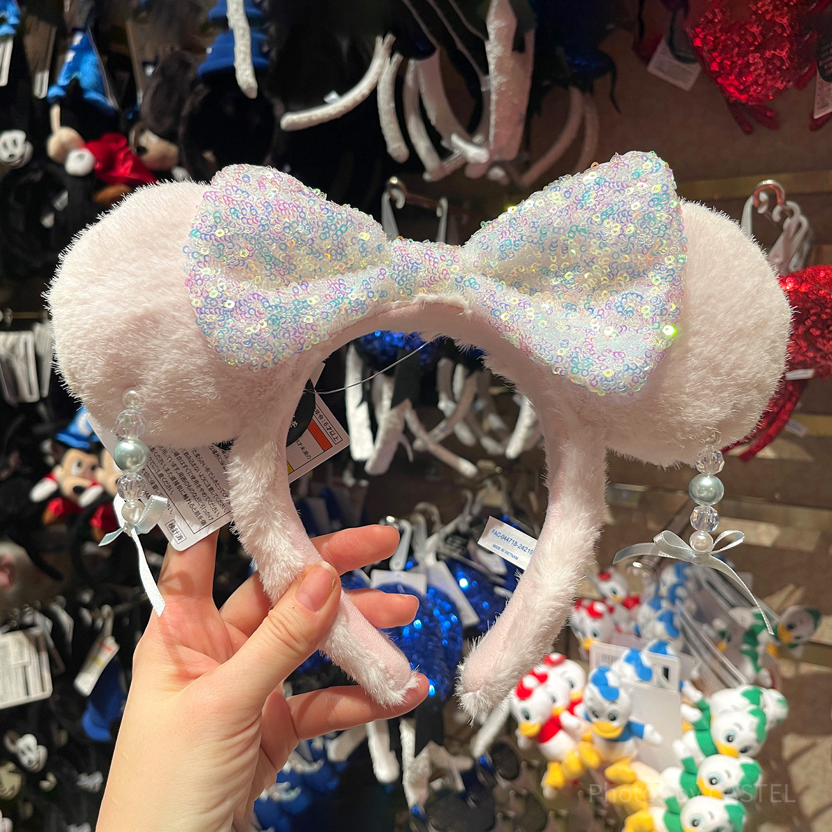 ふわもこミニーイヤリングカチューシャ（ピンク）| キャステル