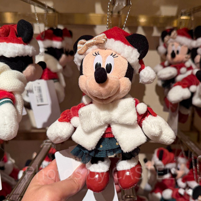 ミニーぬいぐるみバッジ(クリスマスグッズ2025)| キャステル | CASTEL