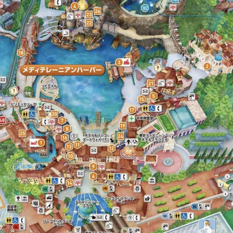 ディズニーシーのマップ】テーマポートごとに徹底解説！アトラクション